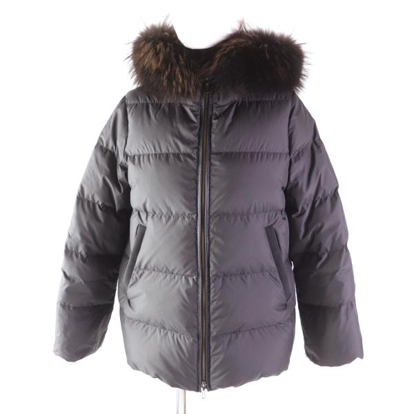 美品 ナノユニバース 西川ダウン 669-9214001 ファー・フード 美品 ナノユニバース 西川ダウン 669-9214001 ファー・フード