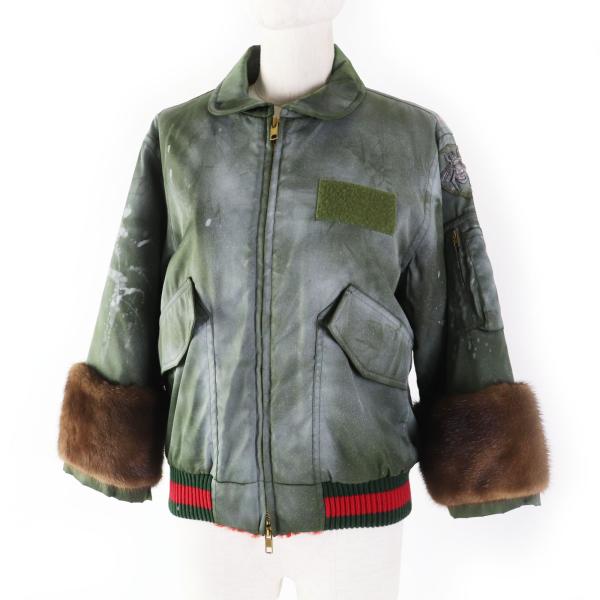 GUCCI 極美品◎グッチ 447112 希少 BEE刺繍 ゴースト GGペイント 袖口