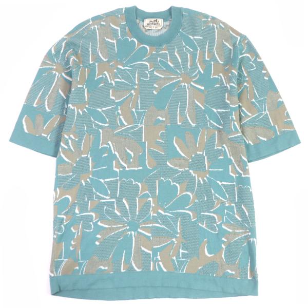 HERMES 極美品□HERMES エルメス 2022年製 コットン パズルフローラル  