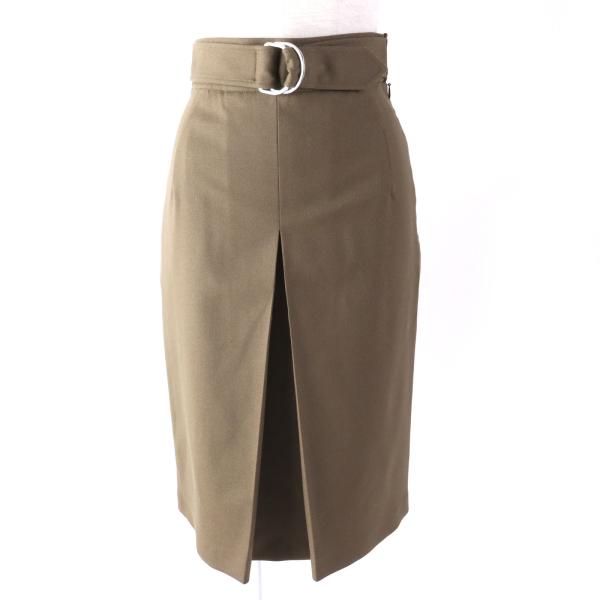 エルメス　スカート　34 HERMES（エルメス） 極美品△HERMES 2022年製 2H304DN ウール ベルト風