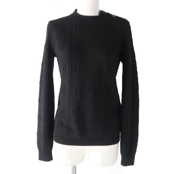 HERMES 美品☆HERMES エルメス 22AW 2H2644D6 カシミヤ混 セリエボタン  