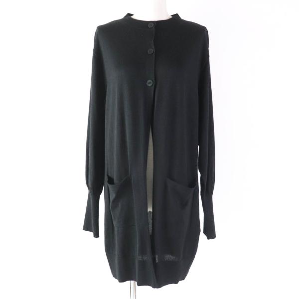 極美☆フォクシー 定価94000円 2020年製 41955 Tarte Tatin カシミヤ シルク 長袖 ロング丈 カーディガン 黒 日本製 正規品 レディース FOXEY（フォクシー） 極美☆フォクシー 定価94000円 2020年製 41955