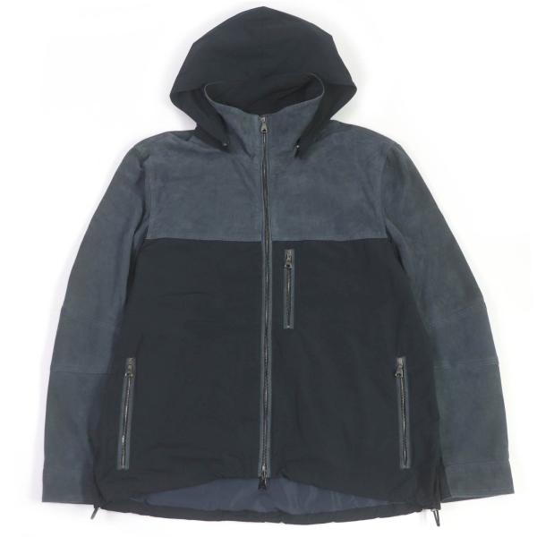 美品□EMMETI/エンメティ ゴートスキン スウェードレザー切替 WZIP  