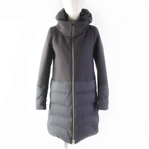 HERNO 美品☆Herno ヘルノ PI0848D フード付 ZIP UP ウール切替 ダウン 