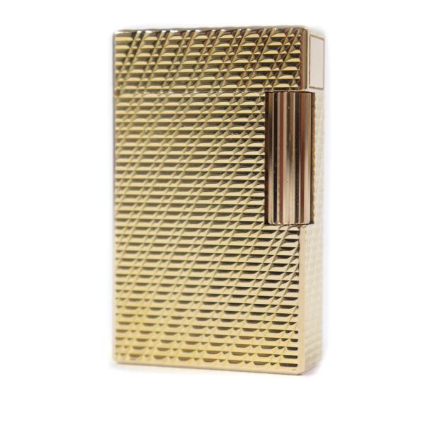デュポン dupont ガスライター　ゴールド 外装美品☆Dupont デュポン ライン1 ロング ローラー式 ガス ライター