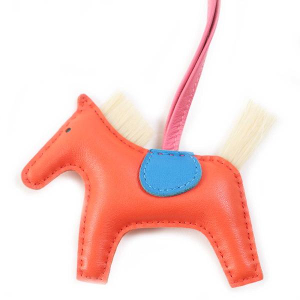HERMES 美品◎エルメス ロデオチャーム クラン PM オレンジポピー  