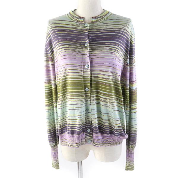 MISSONI 美品☆Missoni ミッソーニ シルク100％ シェルボタン付 総柄  