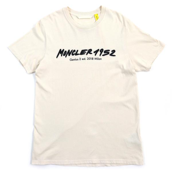 極美品△MONCLER GENIUS 2 モンクレール ジーニアス 2 MONCLER1952 エンブロイダリー コットン100％ ロゴワッペン 半袖Ｔシャツ L 正規品 極美品△MONCLER GENIUS 2 モンクレール ジーニアス MONCLER1952 エン