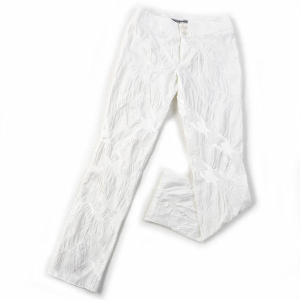 極美品☆ISSEY MIYAKE イッセイミヤケ IM31FF505 総柄デザイン ボトムス パンツ ホワイト 1 日本製 正規品 レディース ISSEY MIYAKE（イッセイミヤケ） 極美品☆ISSEY MIYAKE IM31FF505 総柄