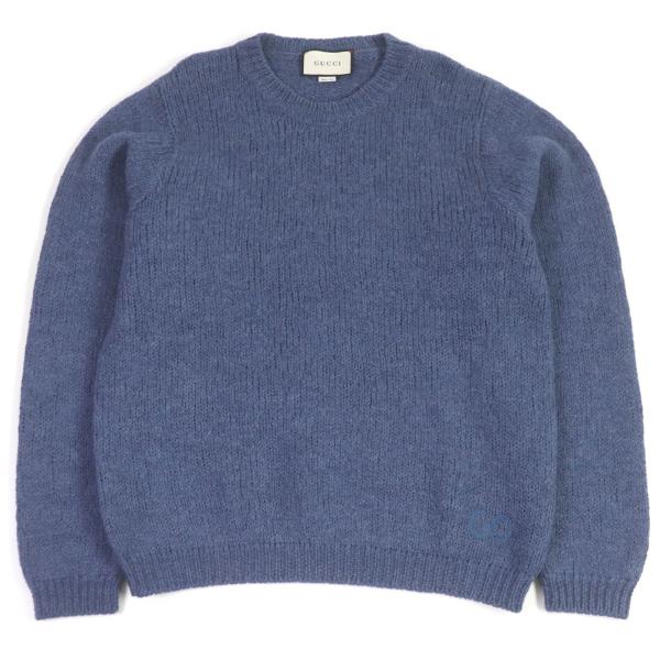 美品　GUCCI グッチ　ワンピース　ウール長袖　チェック　S GUCCI グッチ ジャンボGGチェック ウール シャツ ブルー #52 2023/2024