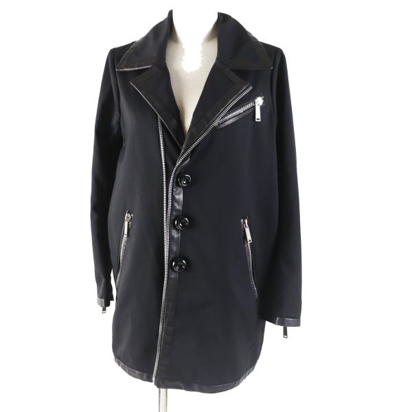 【美品】【高級】DSQUARED2 ウールトレンチコート DSQUARED2（ディースクエアード） 極美品◎DSQUARED2 ウール レザー
