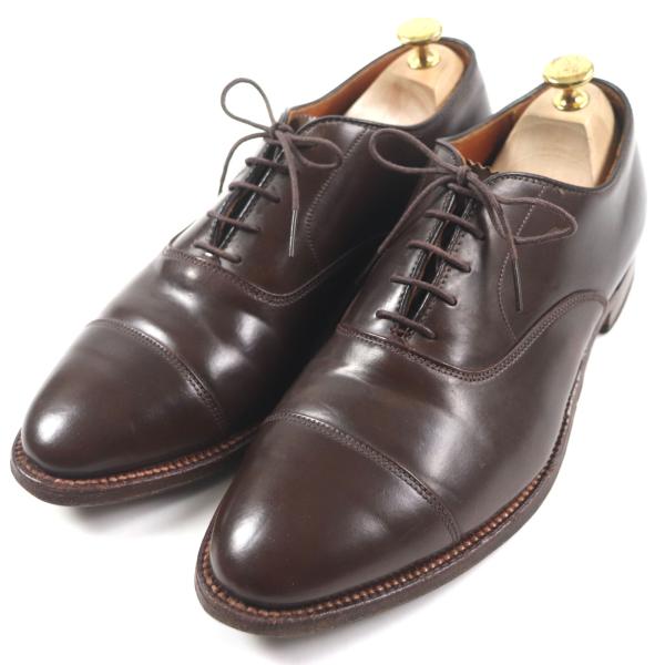 美品▼ALDEN オールデン 90730 Cigar cordovan ストレートチップ 内羽根 レースアップ コードバン レザーシューズ 9.5 USA製 メンズ ALDEN（オールデン） 美品▽ALDEN 90730 Cigar cordovan ストレート