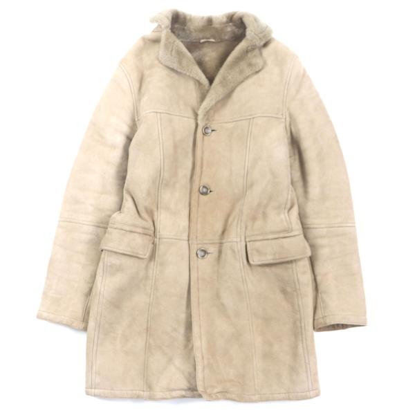 良品▽EMMETI エンメティ 羊革 ラムレザー バックベルト付き ムートン