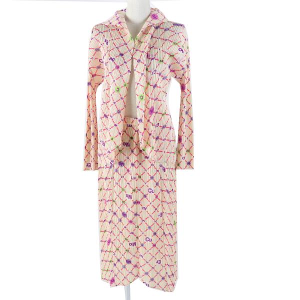 極美品◎PLEATS PLEASE プリーツプリーズ イッセイミヤケ PP81-J0662 PP81-JG664 元素記号格子 セットアップ マルチ 3・2 日本製 正規品 極美品◎PLEATS PLEASE プリーツプリーズ イッセイミヤケ PP81-J0662