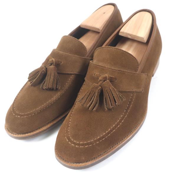 極美品 クロケット&ジョーンズ CROCKETT&JONES ブラウン Uチップ 革靴