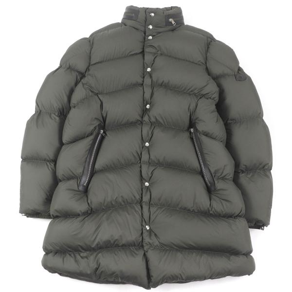 極美品□MONCLER モンクレール 22-23AW GUIREC GIUBBOTTO ロゴワッペン付き フード入り ダウンコート ジャケット カーキ 3 正規品 メンズ MONCLER（モンクレール） 極美品□MONCLER 22-23AW GUIREC GIUBBOTTO