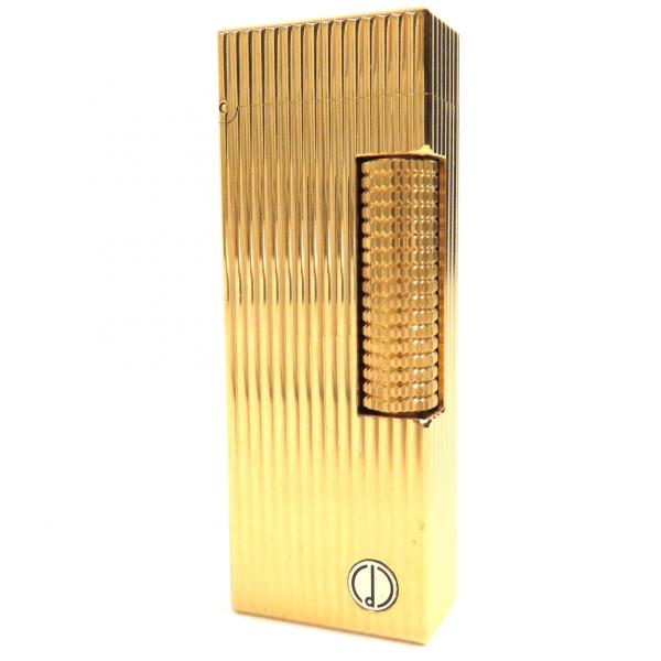 dunhill（ダンヒル） 美品△Dunhill ロゴ ストライプ柄 スクエア 