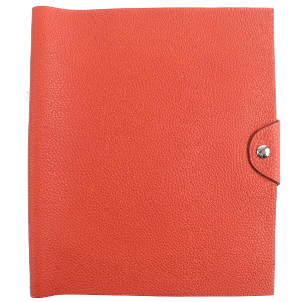 美品△HERMES エルメス ユリス MM シルバー金具 トゴ レザー ノートカバー 手帳カバー サンギーヌ □O刻印 フランス製 レディース HERMES（エルメス） 美品△HERMES ユリス MM シルバー金具 トゴ レザー