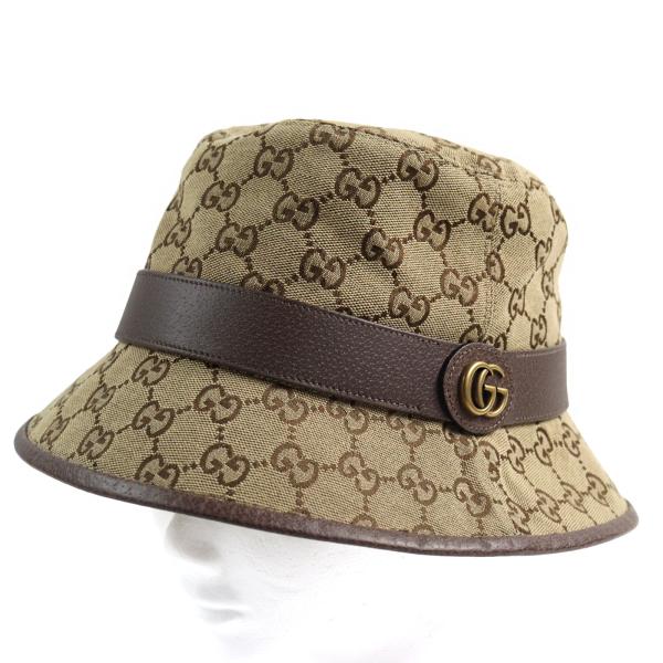 美品　GUCCI バケットハット　GGスプリーム GUCCI 極美品○GUCCI グッチ 576587 GGキャンバス フェドラ