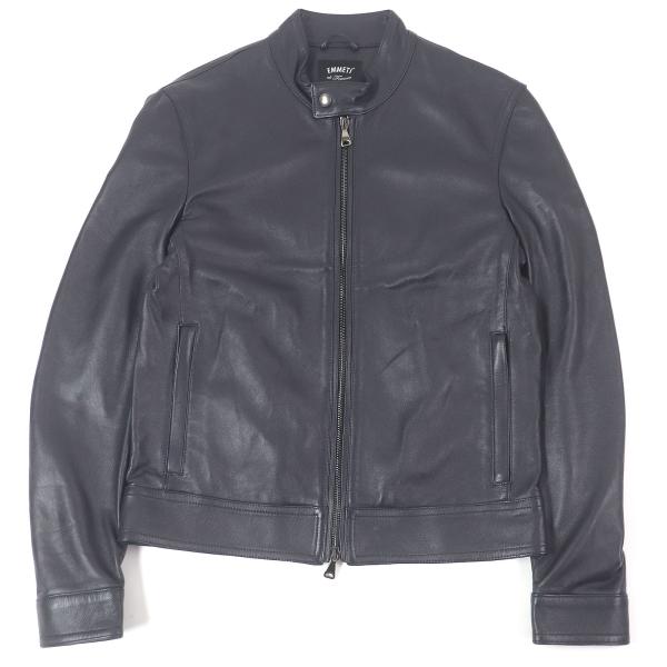 エンメティ 美品 JURI ユリ レザー ライダース ジャケット サイズ44 美品□EMMETI エンメティ JURI ユリ 羊革 ナッパレザー シングル