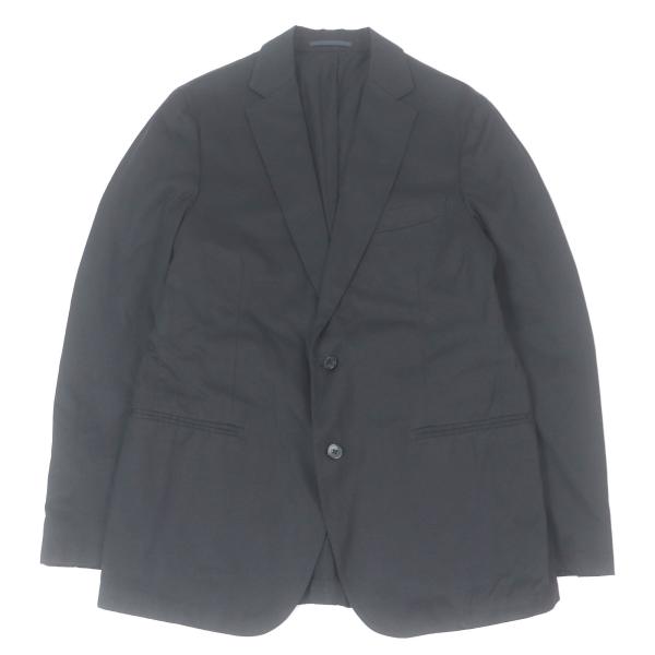 美品□LARDINI ラルディーニ コットン100％ シングル ブレザー テーラードジャケット アンコンジャケット ブラック 52 メンズオススメ LARDINI（ラルディーニ） 美品□LARDINI コットン100％ シングル