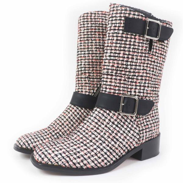 chanel ブーツ CHANEL 美品◎CHANEL シャネル G27805 ココマーク付き サイドZIP