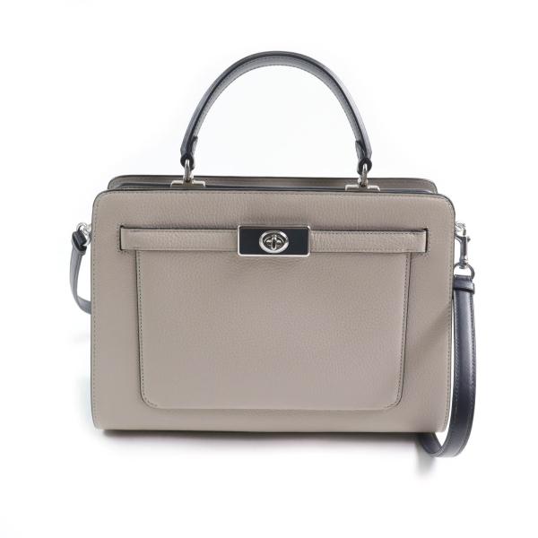 極美品★COACH コーチ C8210 レーン キャリーオール カラーブロック 2way レザー ハンド・ショルダーバッグ グレージュ ライトブルー brand-td-store_00033568