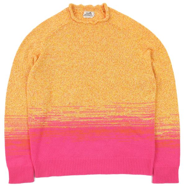 【エルメス】美品カシミヤ100% ノースリーブ タートルネック Hロゴ ベージュ シャネル □CHANEL□ ノースリーブ ニット カシミヤ100