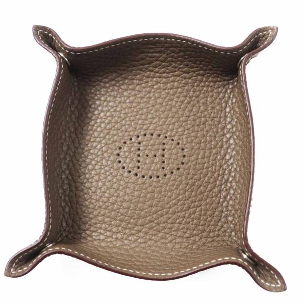 美品◎HERMES エルメス ヴィド ポッシュ ミニ ミーズ・エ・ルランス・デスク トリヨンクレマンス シルバー金具 エトゥープ D刻印 仏製 HERMES（エルメス） 美品◎HERMES ヴィド ポッシュ ミニ ミーズ・エ