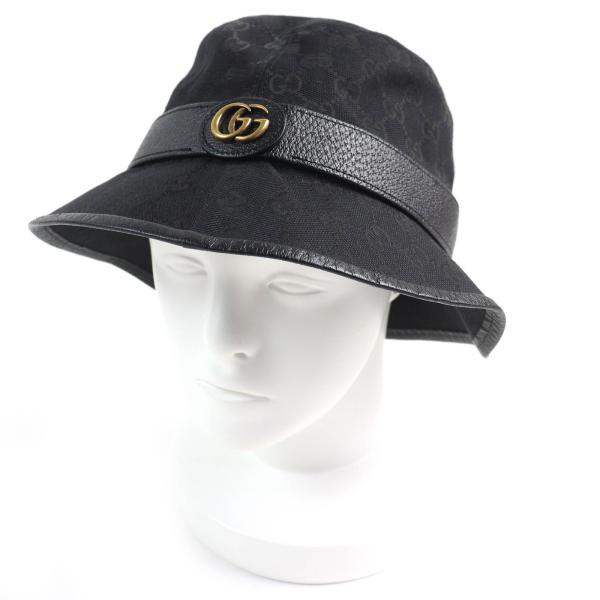 GUCCI ブラック バケットハット GGロゴ GUCCI ロゴ付き ナイロン バケットハットブラック | GUCCI公式