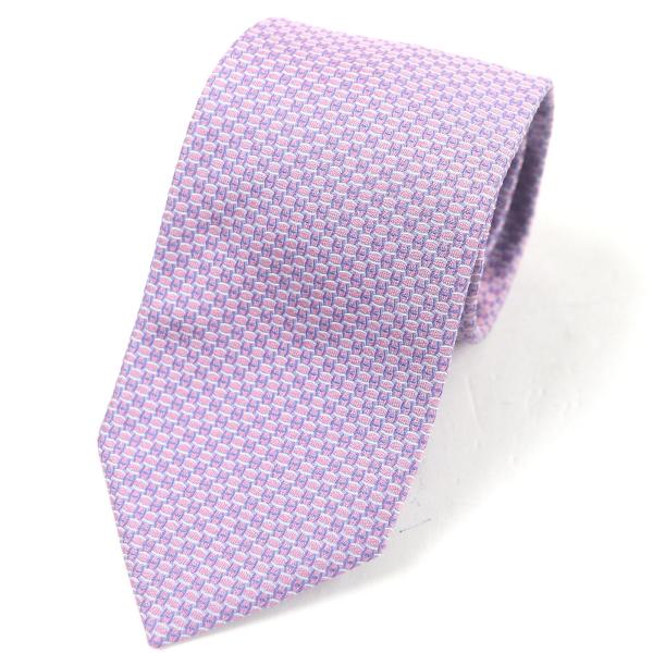 極美品□HERMES エルメス 659128T シルク100％ Hロゴ 総柄 シルクツイル ネクタイ レギュラータイ ピンク フランス製 メンズ ビジネス◎ HERMES（エルメス） 極美品□HERMES 659128T シルク100％ Hロゴ 総柄