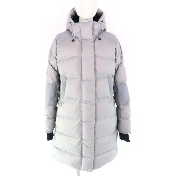 未使用品△  カナダグース 5077W Alliston Coat ロゴワッペン サムホール ZIP UP ロング ダウンコート ライトグレー M 正規品 CANADA GOOSE（カナダグース） 未使用品△CANADA GOOSE 5077W Alliston