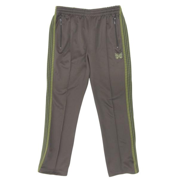 極美品▲Needles ニードルス BG213 ロゴエンブロイダリー サイドライン ナロートラック パンツ オリーブ M 日本製 正規品 メンズ Needles（ニードルス） 極美品△Needles BG213 ロゴエンブロイダリー