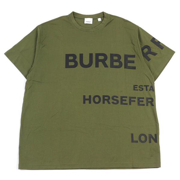 美品○BURBERRY バーバリー 8055249 HARLFORD ラバーロゴ ホースフェリープリント クルーネック 半袖Ｔシャツ M 正規品 メンズ BURBERRY（バーバリー） 美品○BURBERRY 8055249 HARLFORD ラバーロゴ