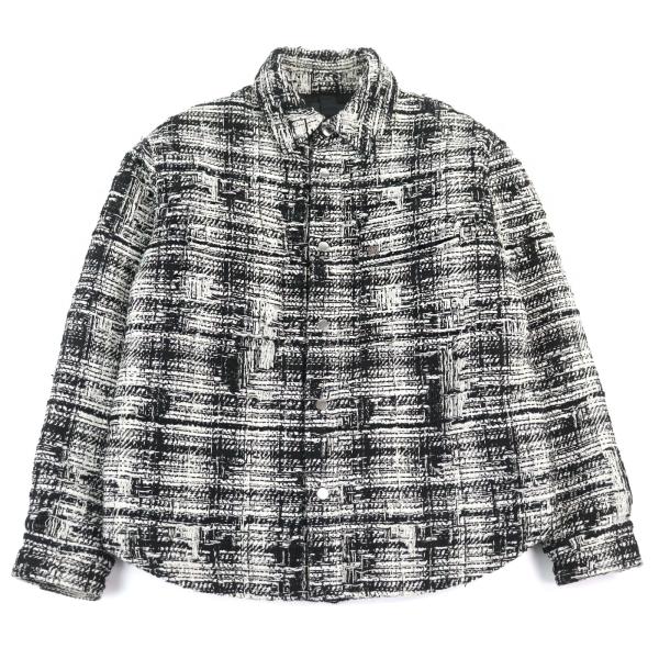 極美品○AMIRI アミリ Tweed Overshirt ロゴ金具付き ツイード
