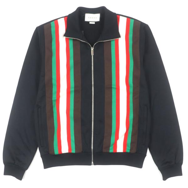 【美品】GUCCI ブラック ナイロンジャケット　トラックジャケット GUCCI（グッチ） 未使用品▽GUCCI 615731 シェリーライン ウェブライン