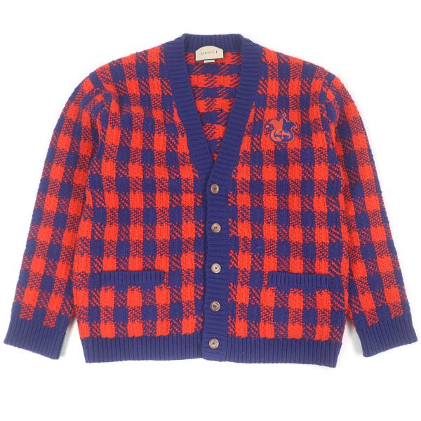 GUCCI 極美品□GUCCI グッチ 23SS 711571 ウール100％ル チェック柄
