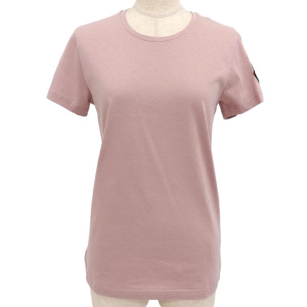 極美品▲MONCLER モンクレール 20SS T-SHIRT コットン100％ デカロゴワッペン クルーネック 半袖Ｔシャツ ピンク S 箱付き レディース MONCLER（モンクレール） 極美品△MONCLER 20SS T-SHIRT コットン100