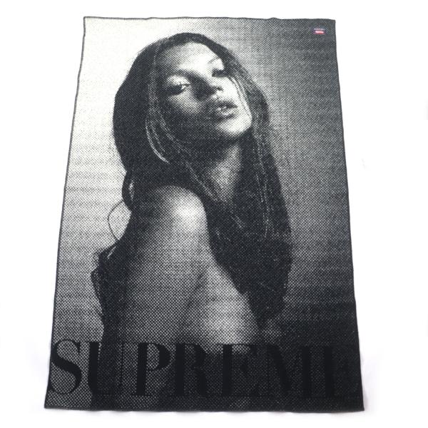 極美品▼Supreme シュプリーム 24AW Faribault Woolen Mill Kate Moss Throw Blanket ウール85% ブランケット ブラック USA製 メンズ Supreme（シュプリーム） 極美品▽Supreme 24AW Faribault Woolen Mill
