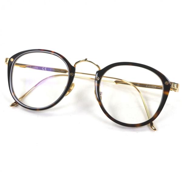 Cartier（カルティエ） 美品▽Cartier CT0020O C ドゥ マーブル柄 ロゴ