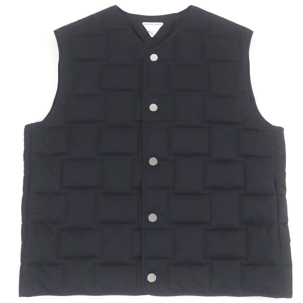 未使用品□BOTTEGAVENETA ボッテガヴェネタ 22SS 700402 Intrecciato Down Vest 中綿入 パテッドベスト ブラック XXL イタリア製 正規品 メンズ 未使用品□BOTTEGAVENETA ボッテガヴェネタ 22SS 700402 Intrecciato
