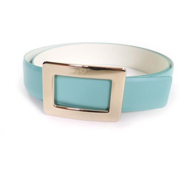 極美品☆ROGER VIVIER ロジェヴィヴィエ ロゴ入り スクエアバックル