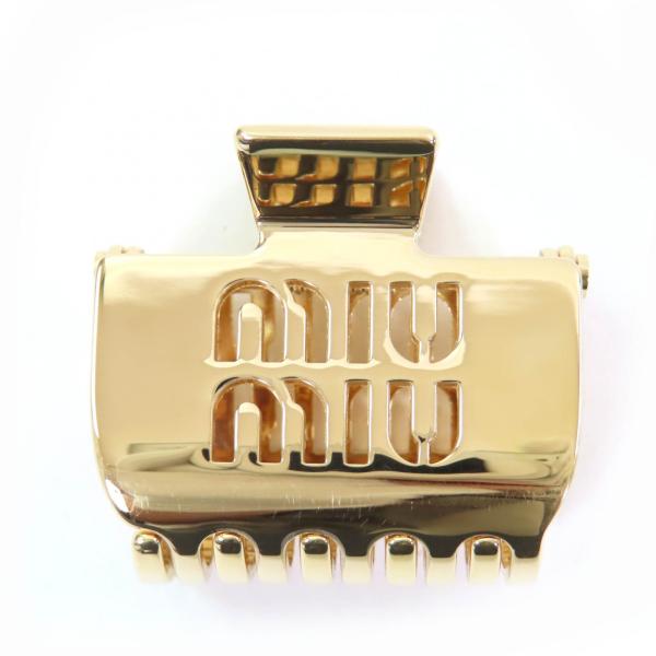 miu 美品☆MIUMIU ミュウミュウ 5IF219 ロゴ メタル クロウ