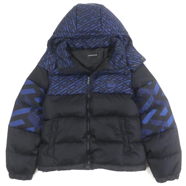 美品▽VERSACE ヴェルサーチ 2021年製 1002676 ロゴワッペン・フード