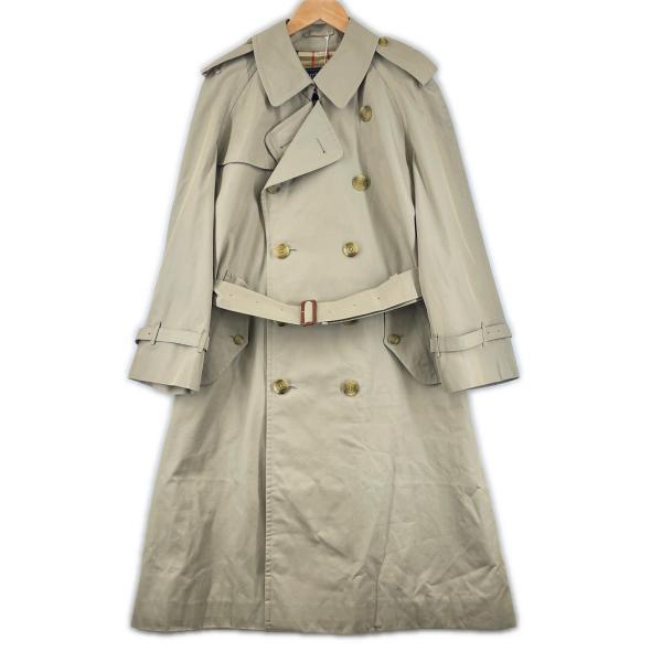 ヴィンテージ✨バーバリーズ トレンチコート ノバチェック インナー付 ダブル M 80s 90s 80年代 90年代 バーバリーズ ベージュ コットン×ポリエステル