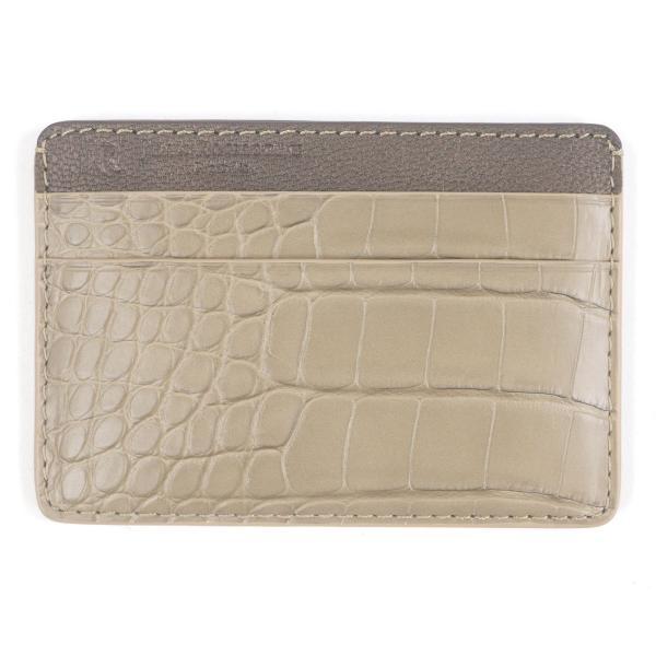 未使用品□Jean Rousseau ジャン ルソー ヴィンテージ エッセンシャル アリゲーター レザー パスケース カードケース 茶 フランス製 未使用品□Jean Rousseau ジャン ルソー ヴィンテージ エッセンシャル