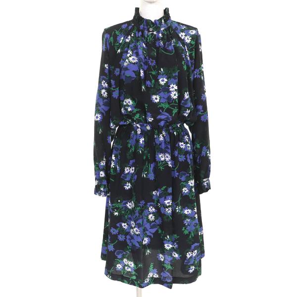 極美品△PLAN C プラン シー シルク100％ 花柄 フラワープリント 長袖