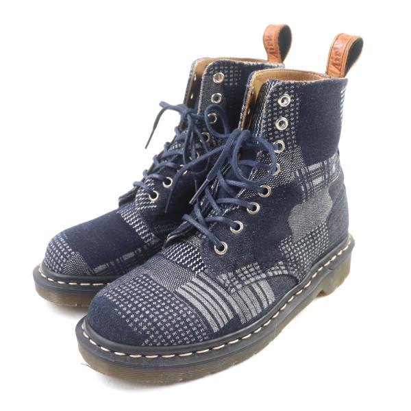 美品★Dr.Martens ドクターマーチン パスカルボロ デニム 8ホール レースアップ ショートブーツ ネイビー UK11 イングランド製 レディース Dr.Martens（ドクターマーチン） 美品☆Dr.Martens パスカルボロ
