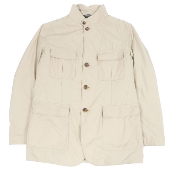 ロロピアーナ 伊製 コットンジャケット 48 セージカラー スエード襟 春夏 Loro Piana（ロロピアーナ） 極美品□Loro Piana ロゴボタン 裏