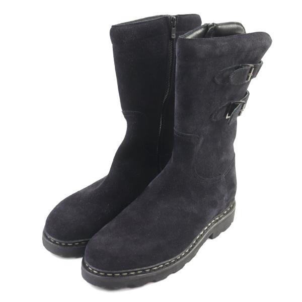 極美品○PARABOOT NEEDLES パラブーツ ニードルズ N ARIEGE PERIGORD スウェードレザー Sラスト サイドジップ ベルト付き ブーツ 41 箱付 極美品○PARABOOT NEEDLES パラブーツ ニードルズ N ARIEGE PERIGORD